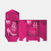 ピンクディスコボールとスパークルヒールのビーフボックス フェイバーボックス (折り畳みなし)