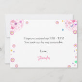 ピンクディスコボールエラス誕生日サンキューカード サンキューカード (裏面)