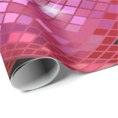 ピンクディスコボールディスコダンスパーティーテーマ ラッピングペーパー (ロールコーナー)