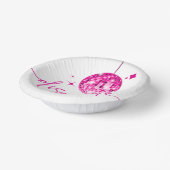 ピンクディスコボールディスコブライドブライダルシャワー ペーパーボウル (傾斜あり)