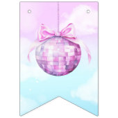 ピンクディスコボールドリーミースカイキッド誕生日 バンティングフラッグ (第1の旗)