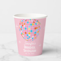 ピンクディスコボールレトロ70s 80sブライダルシャワー