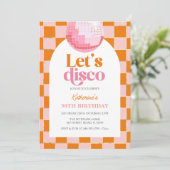 ピンクディスコボール30th誕生日招待状 招待状 (スタンド正面)