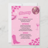 ピンクディスコレッツゴーガールズロデオバチェロレッテ 招待状 (裏面)