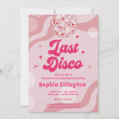 ピンクディスコレトロバチェロレッテ週末の日程 招待状 (正面)