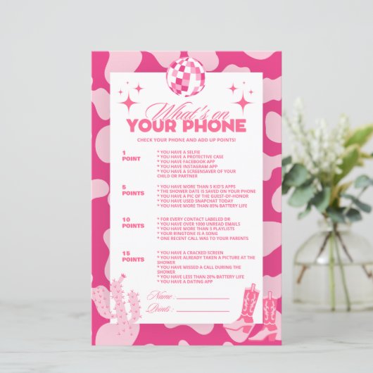 ピンクディスコ女性のカーボーイあなたの電話ゲームの何 (スタンド正面)