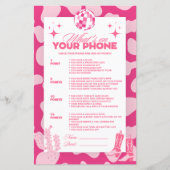 ピンクディスコ女性のカーボーイあなたの電話ゲームの何 (正面)