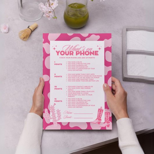 ピンクディスコ女性のカーボーイあなたの電話ゲームの何