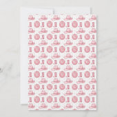 ピンクディスコ女性のカーボーイウェスタンテーマ結婚ズ 招待状 (裏面)