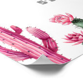 ピンクディスコ女性のカーボーイウェルカムサインポスター ポスター (角)