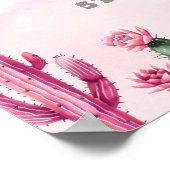 ピンクディスコ女性のカーボーイウェルカムサインポスター ポスター (角)