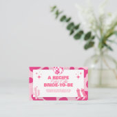 ピンクディスコ女性のカーボーイブライダルシャワー共有Aレシピ エンクロージャーカード (スタンド正面)