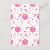 ピンクディスコ女性のカーボーイロデオビーマイフラワーガール エンクロージャーカード (裏面)