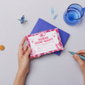 ピンクディスコ女性のカーボーイ推測いくつのキスゲーム エンクロージャーカード