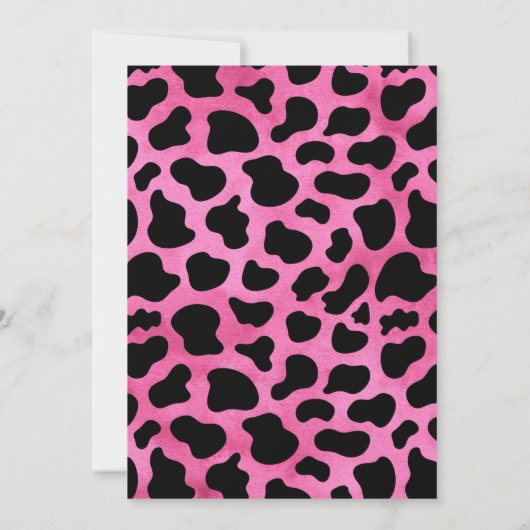 ピンクディスコ女性のカーボーイ誕生日招待状 招待状 (裏面)