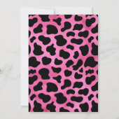 ピンクディスコ女性のカーボーイ誕生日招待状 招待状 (裏面)