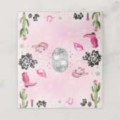 ピンクディスコ女性のカーボーイ食品ラベル プレイスカード (外部開封)