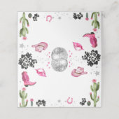 ピンクディスコ女性のカーボーイ食品ラベル プレイスカード (外部開封)