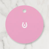 ピンクディスコ最初のロデオワイルドウエストガール最初の誕生日 フェイバータグ (裏面)