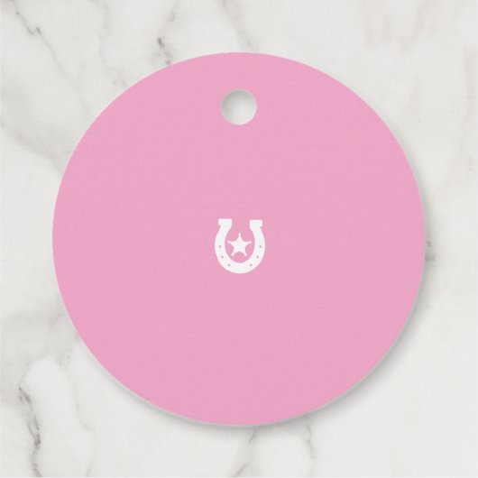 ピンクディスコ最初のロデオワイルドウエストガール最初の誕生日 フェイバータグ (裏面)