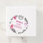 ピンクディスコ最初のロデオワイルドウエストガール最初の誕生日 フェイバータグ (インサイチュ)