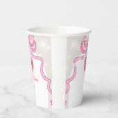 ピンクディスコ輝く女の子のクリスマスパーティー 紙コップ (左)