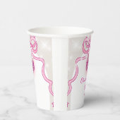 ピンクディスコ輝く女の子のクリスマスパーティー 紙コップ (右)