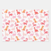 ピンクディノス ラッピングペーパーシート (正面3)