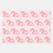 ピンクディノス ラッピングペーパーシート (正面2)