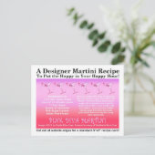 ピンクディバマルティーニレシピカードポストカード ポストカード (スタンド正面)