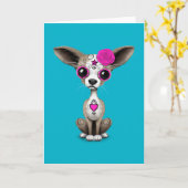 ピンクデイオブザデッドシュガースカルチワフアパピー カード (黄色い花)