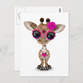 ピンクデイオブザデッドシュガースカルベビーキリン ポストカード (正面/裏面)
