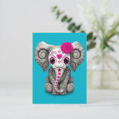 ピンクデイオブザデッドシュガースカルベビーゾウ ポストカード (スタンド正面)