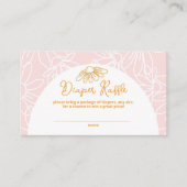 ピンクデイジーおむつラッフルエンクロージャカード エンクロージャーカード (正面)