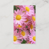 ピンクデイジーの花写真ビジネスカード 名刺 (裏面)