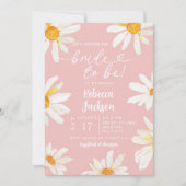 ピンクデイジーひまわり花嫁へブライダルシャワー 招待状 (正面)