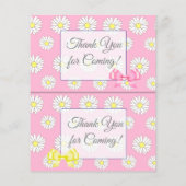 ピンクデイジーをテーマにした赤ちゃんシャワーゲーム チラシ (裏面)