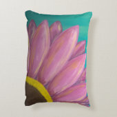 ピンクデイジーアクセント枕 アクセントクッション (裏面(縦))