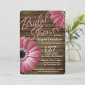 ピンクデイジーウッドブライダルシャワー 招待状 (スタンド正面)