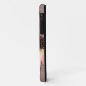 ピンクデイジーオンタウペレザープリント Case-Mate iPhoneケース (裏面/左)