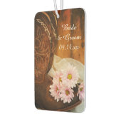 ピンクデイジーカウボーイブーツウェスタン結婚式の引き出物 カーエアーフレッシュナー (左)