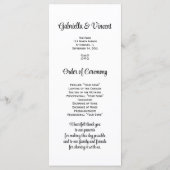 ピンクデイジーカウボーイブーツカントリーウェディングプログラム プログラム (裏面)