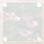ピンクデイジーガラスのコースター ガラスコースター (裏面)