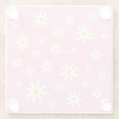 ピンクデイジーガラスコースター ガラスコースター (裏面)