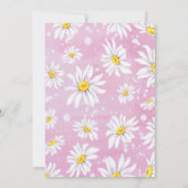 ピンクデイジーサプライズパーティの招待状レディースフローラ 招待状 (裏面)