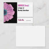 ピンクデイジーサプライズ誕生日テーブル座席表 プレイスカード (正面/裏面)