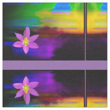 ピンクデイジーサンセット生地