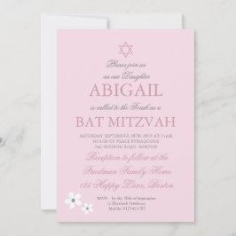 ピンクデイジーシルバー 招待状