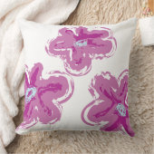 ピンクデイジーデザインレトロ装飾用クッション クッション (ブランケット)