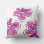 ピンクデイジーデザインレトロ装飾用クッション クッション (裏面)